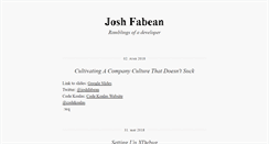 Desktop Screenshot of joshfabean.com