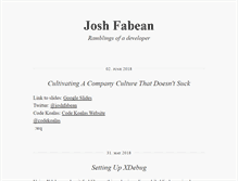 Tablet Screenshot of joshfabean.com